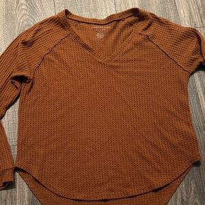 American Eagle Women's Waffle Long Sleeve